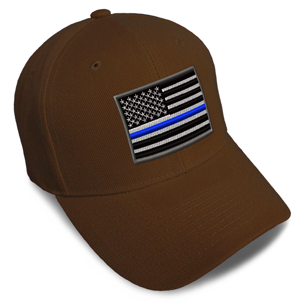Baseball Cap American Flag Thin Blue Line Embroidery Dad Hats for Men & Women - Picture 8 of 41