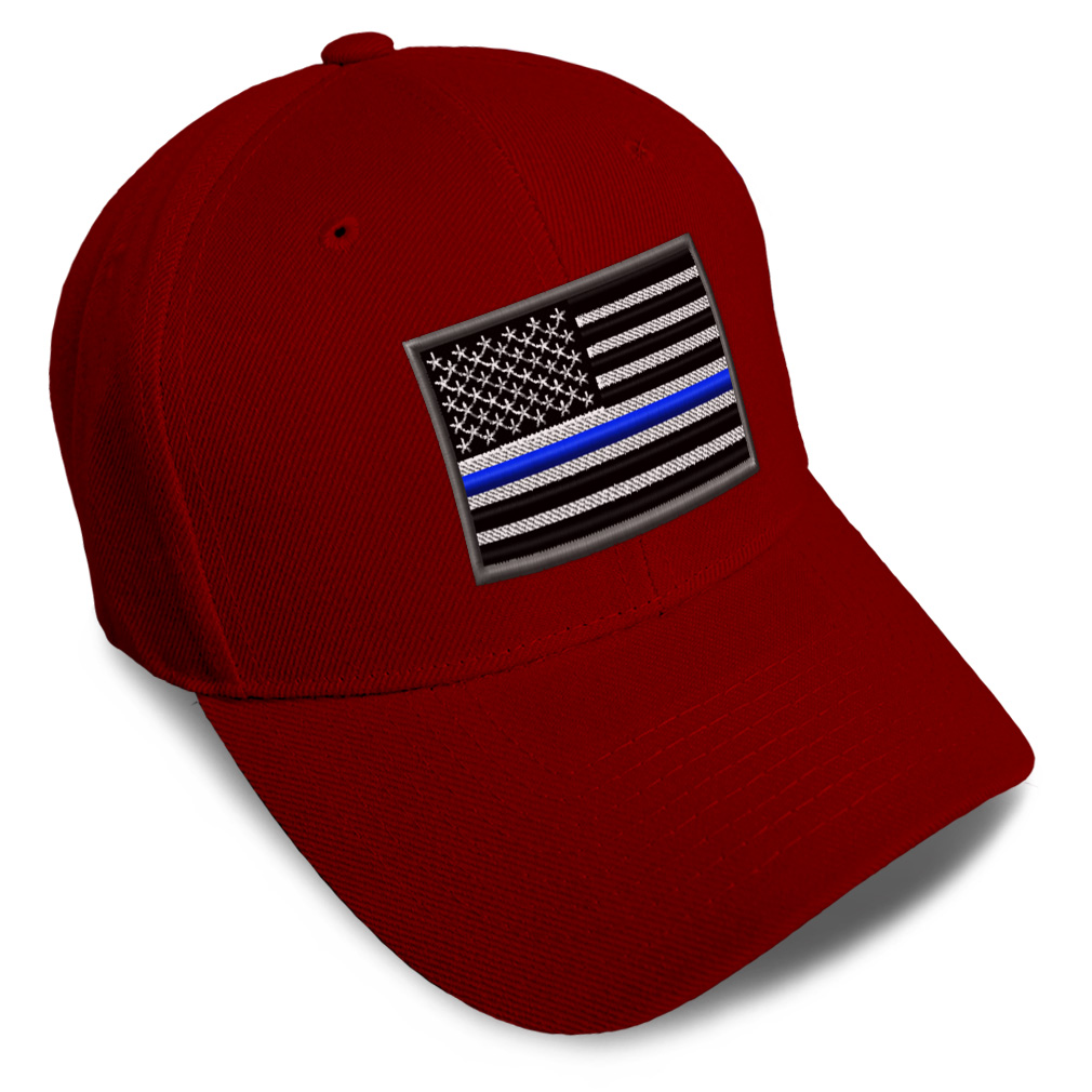 Baseball Cap American Flag Thin Blue Line Embroidery Dad Hats for Men & Women - Picture 36 of 41