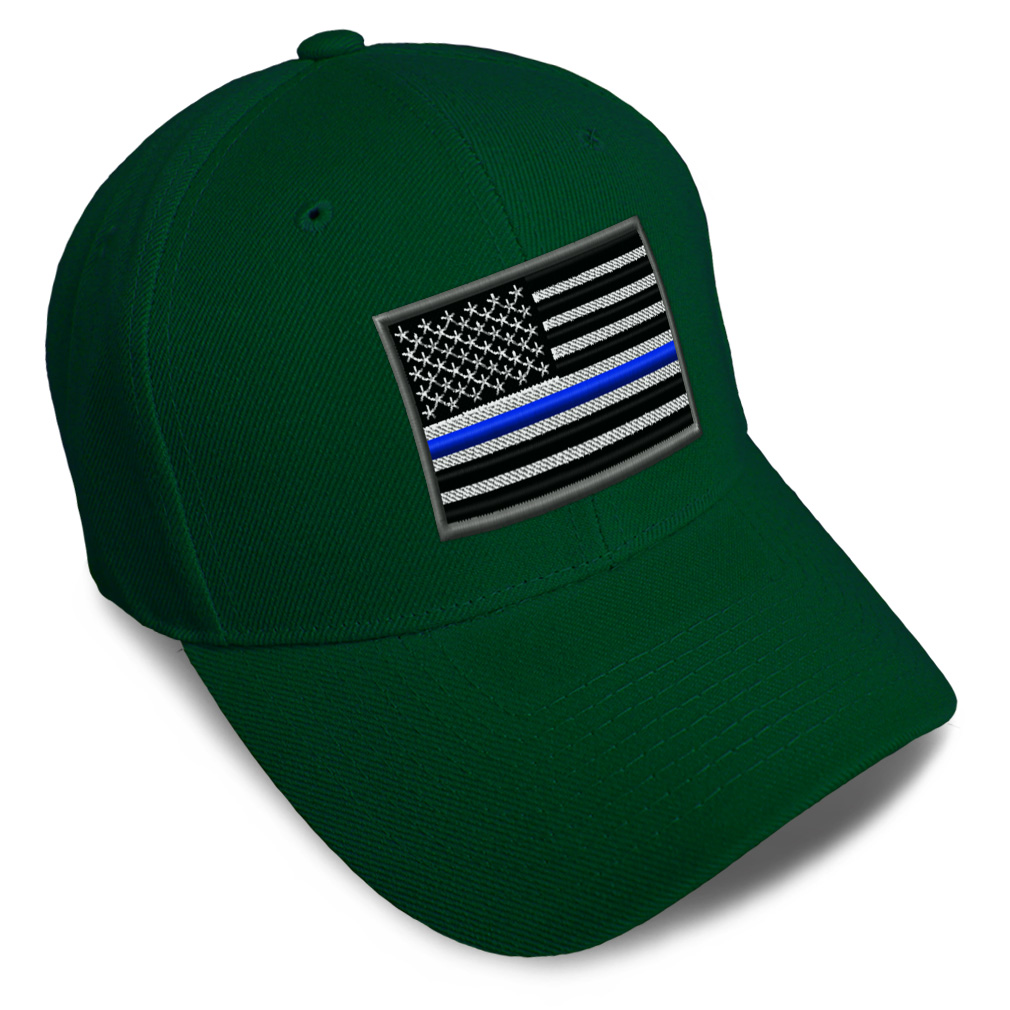 Baseball Cap American Flag Thin Blue Line Embroidery Dad Hats for Men & Women - Picture 10 of 41