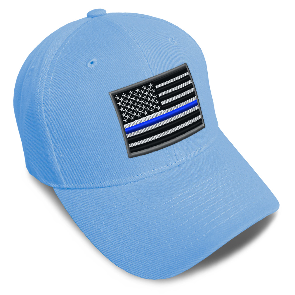 Baseball Cap American Flag Thin Blue Line Embroidery Dad Hats for Men & Women - Picture 20 of 41