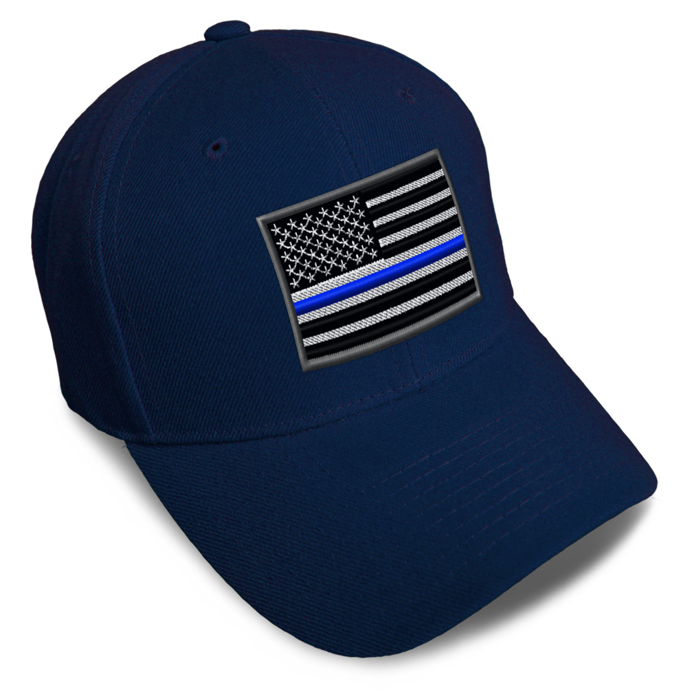 Baseball Cap American Flag Thin Blue Line Embroidery Dad Hats for Men & Women - Picture 22 of 41