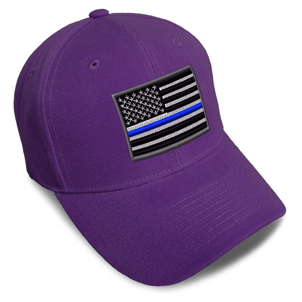 Baseball Cap American Flag Thin Blue Line Embroidery Dad Hats for Men & Women - Picture 26 of 41