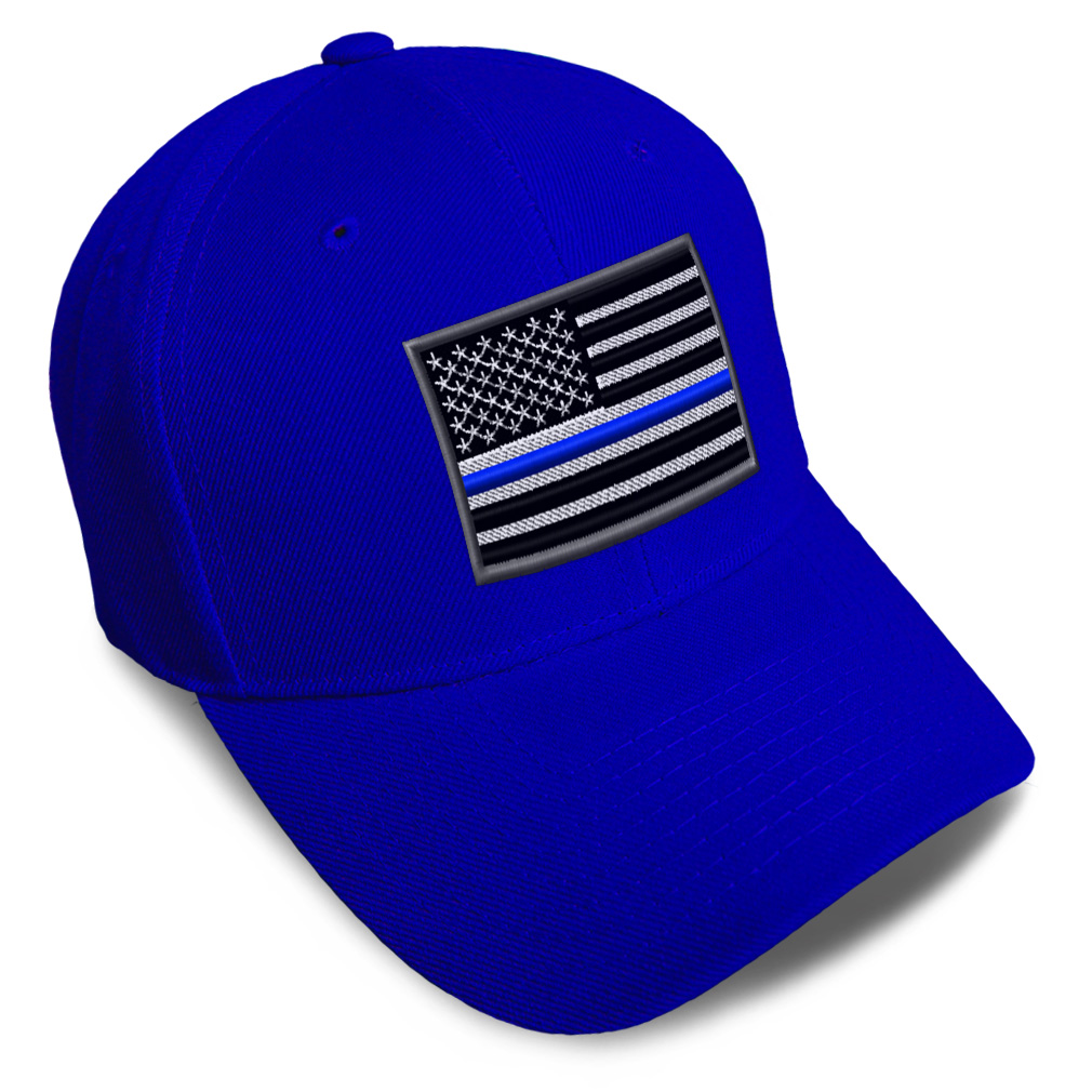 Baseball Cap American Flag Thin Blue Line Embroidery Dad Hats for Men & Women - Picture 30 of 41