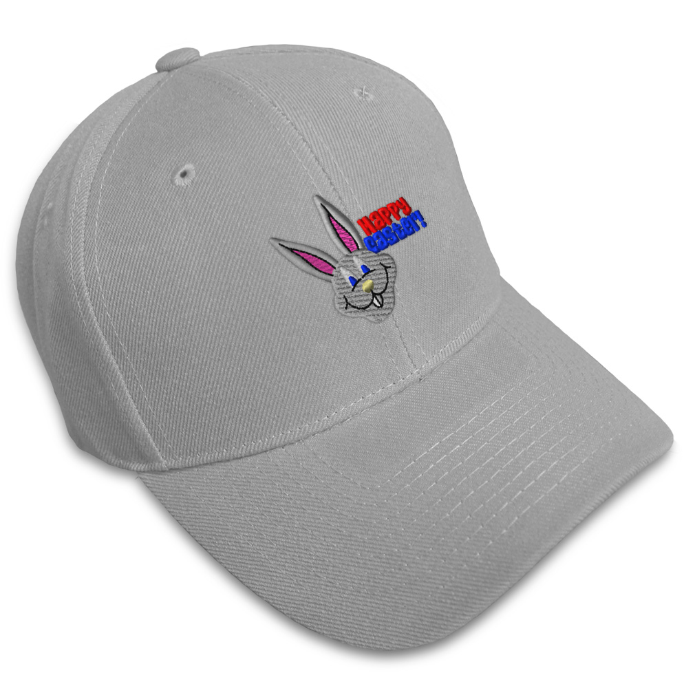 Baseball Cap Easter Bunny Face Embroidery Dad Hats for Men & Women 1 Size - Picture 12 of 41
