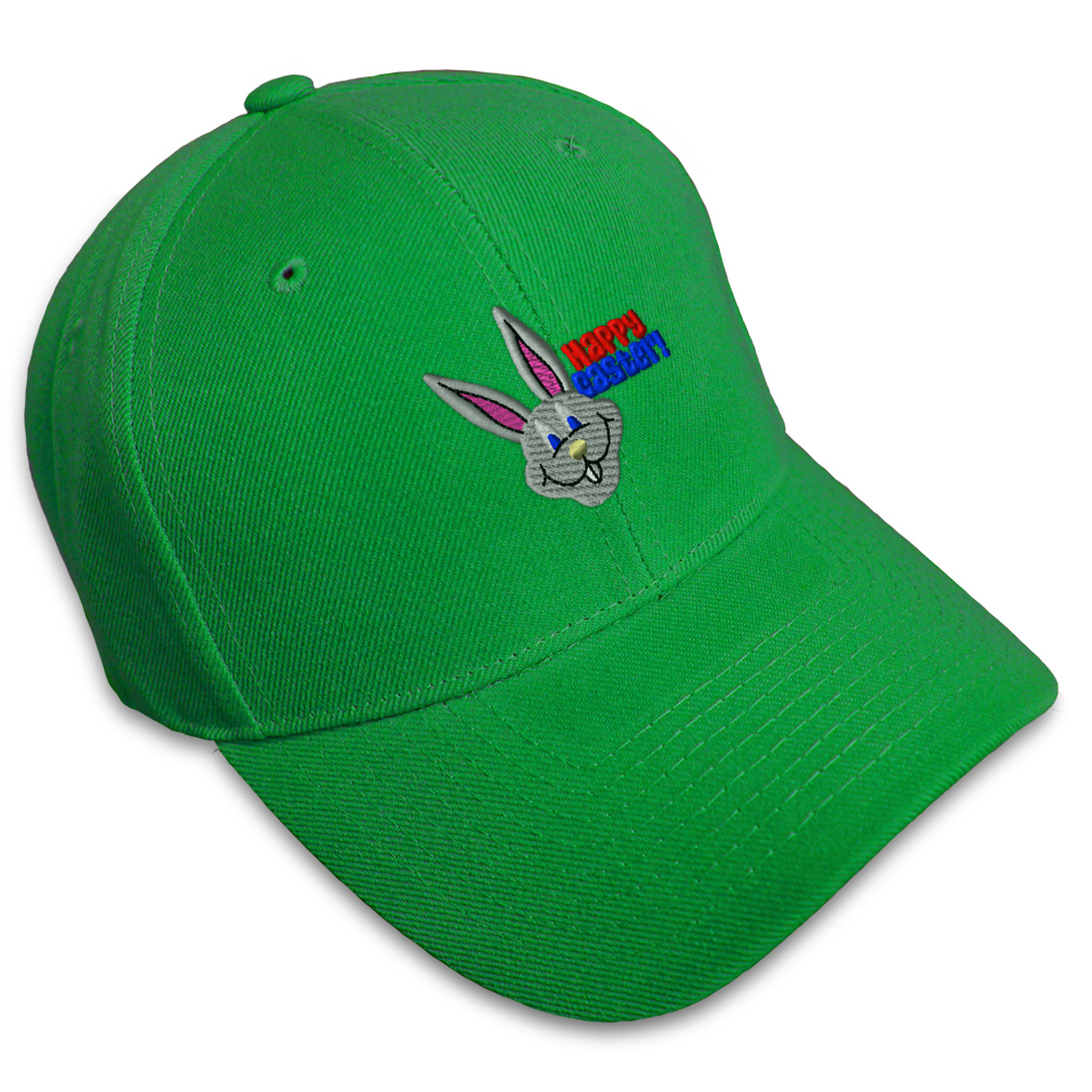 Baseball Cap Easter Bunny Face Embroidery Dad Hats for Men & Women 1 Size - Picture 18 of 41