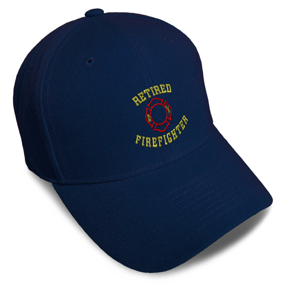 Baseball Cap Retired Firefighter Fireman Embroidery Dad Hats for Men & Women - Picture 22 of 41