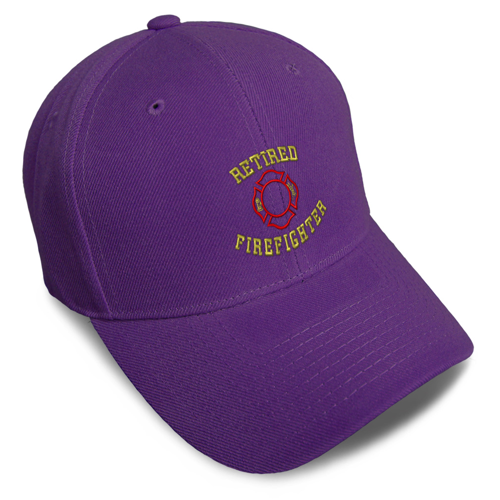 Baseball Cap Retired Firefighter Fireman Embroidery Dad Hats for Men & Women - Picture 26 of 41