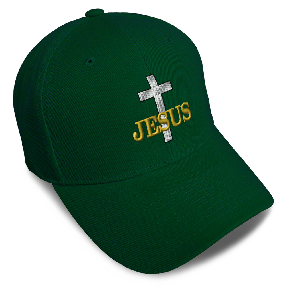 Baseball Cap Christian Cross, Jesus Embroidery Dad Hats for Men & Women 1 Size - Picture 10 of 41