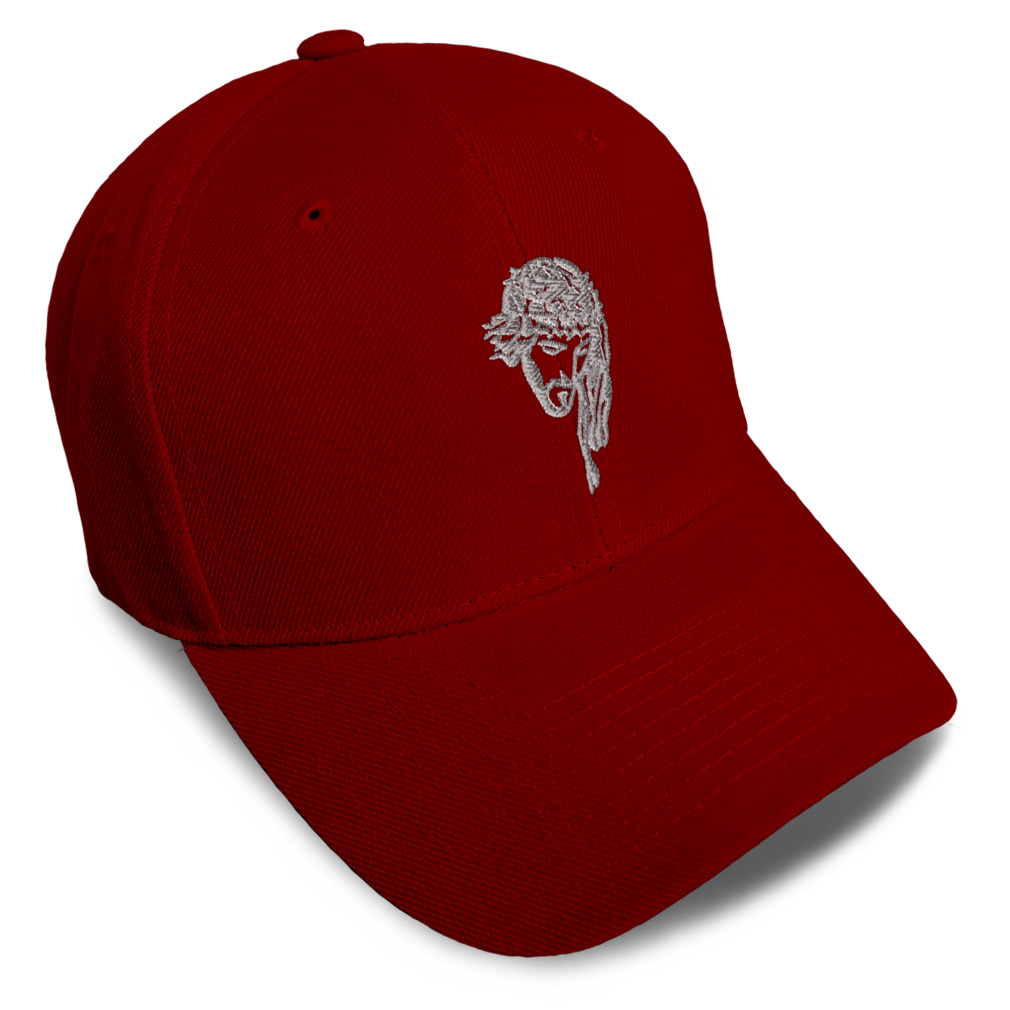 Baseball Cap Silver Jesus Christ Face Embroidery Dad Hats for Men & Women 1 Size - Picture 36 of 41