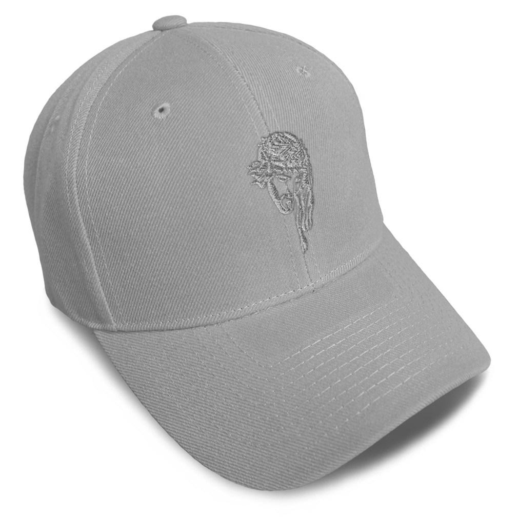 Baseball Cap Silver Jesus Christ Face Embroidery Dad Hats for Men & Women 1 Size - Picture 12 of 41