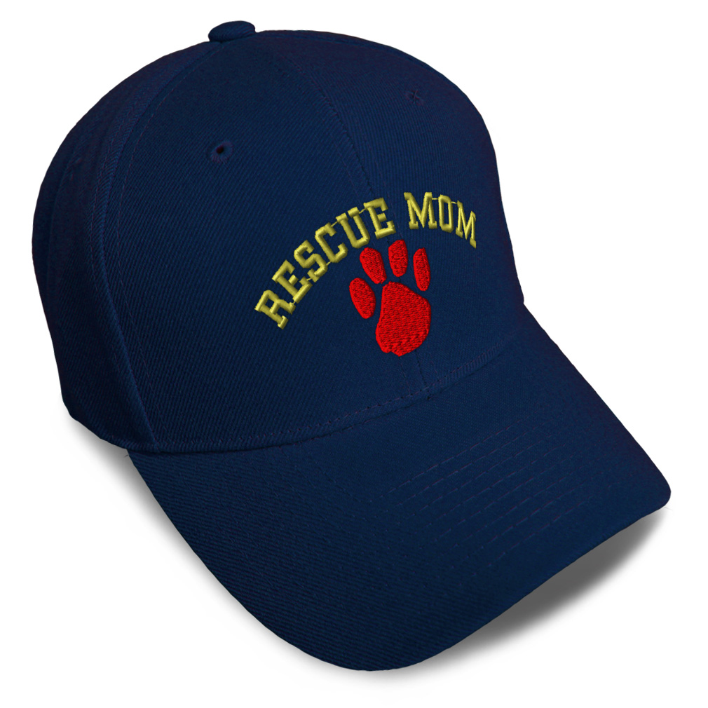Baseball Cap Dog Cat Rescue Mom Embroidery Dad Hats for Men & Women 1 ...