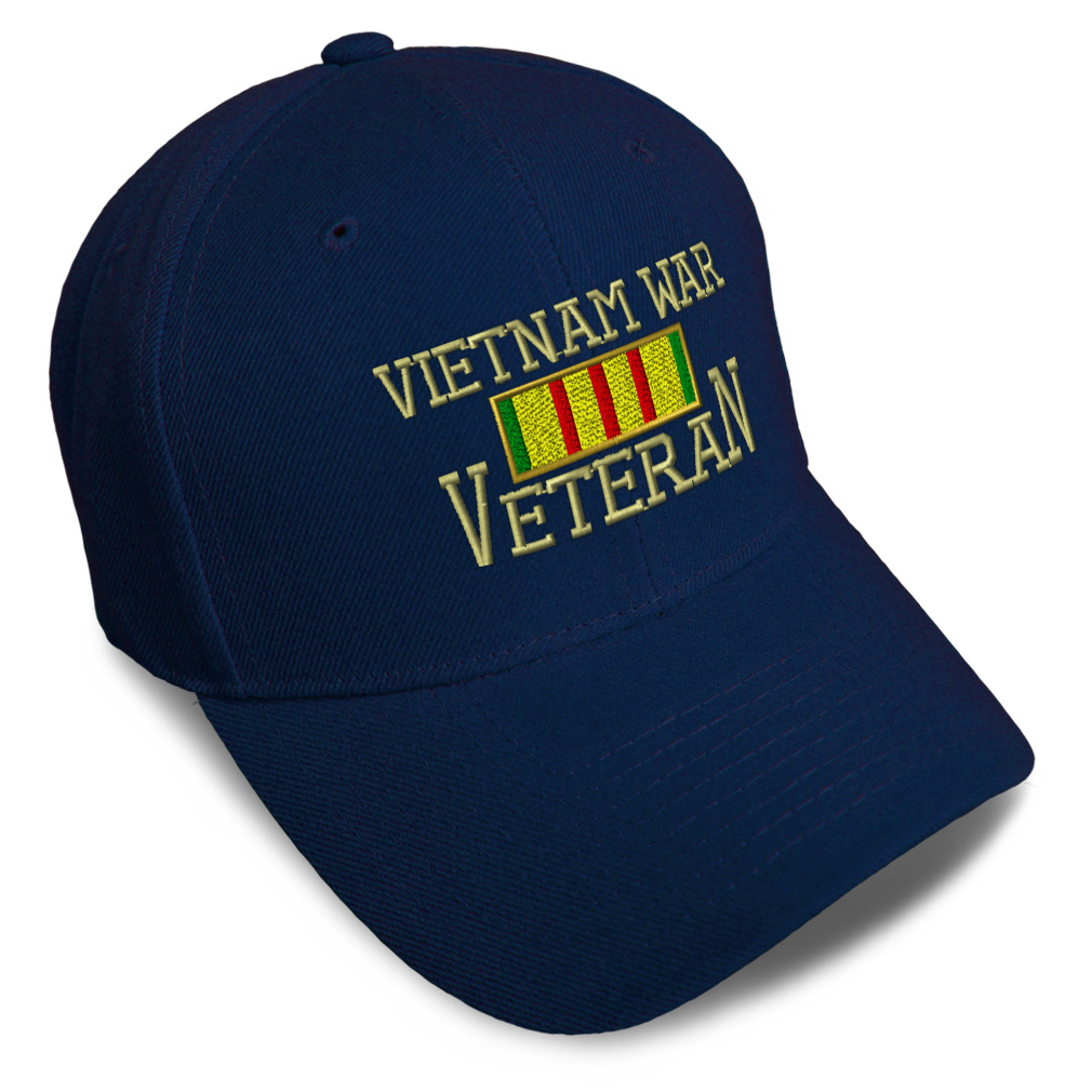 Vietnam Veteran Hat. Vietnam War Veteran Baseball Hat. Veteran Hat. Vietnam Veteran Embroidered Washed Black Cap. Veteran Cap. Veteran Gift